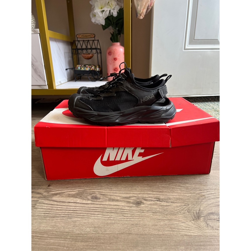 HOKA Hopara 2 Sandal Kids Triple Black 1162552-BBLC Size 4.5